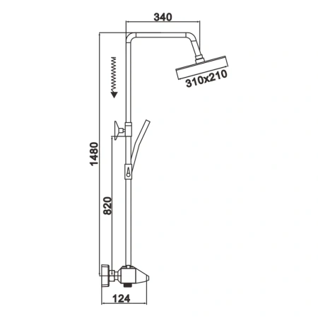 Душевая система Rose R3736