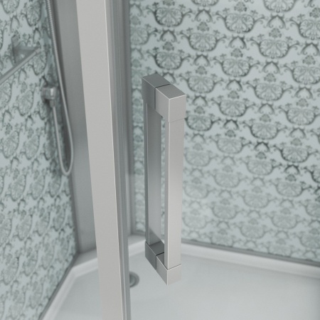 Душевая кабина Niagara Luxe NG-7717WBK 100x100х210, низкий поддон, стенки белые, без крыши