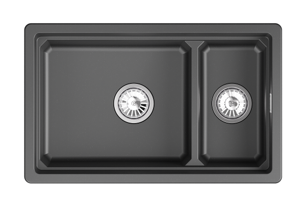 Мойка для кухни Granula Kitchen Space 7304iU шварц, 73х45 см, прямоугольная