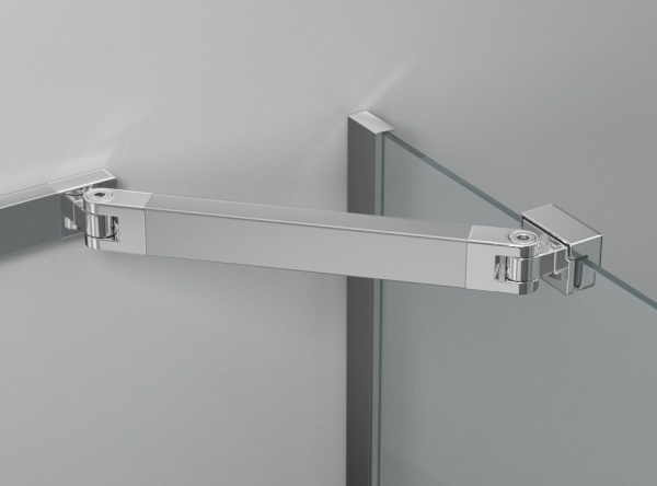 Душевой уголок Ambassador Diamond 12011101-ST8, полукруглый, угловой трап, 90х90