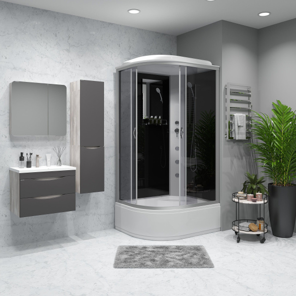 Душевая кабина Niagara Classic NG-2510-14RG 120х80х215, высокий поддон 40 см, стекло тонированное