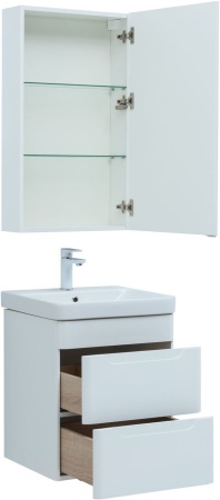 Мебель для ванной Aquanet София 50 белый глянец (2 ящика)