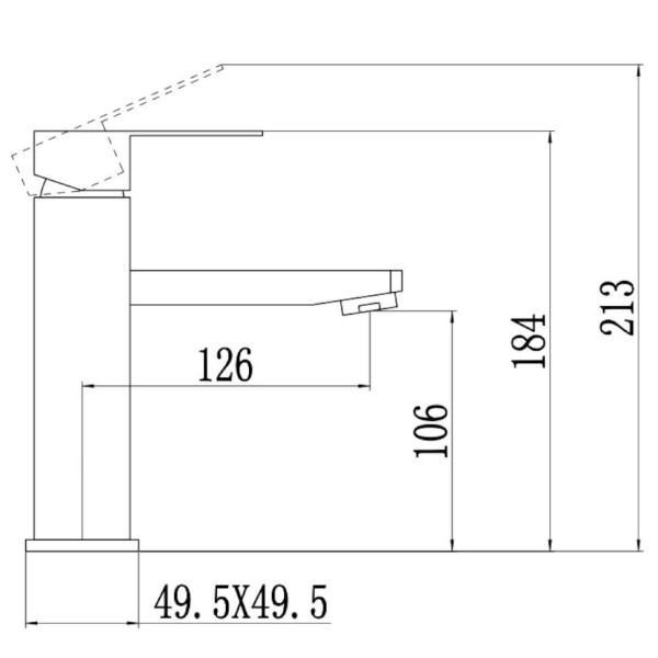 Смеситель для раковины Fmark FS8101Q, графит