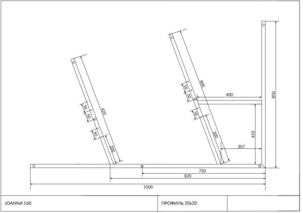 Рама для ванны Cersanit JOANNA 160, K-RW-JOANNA*160n