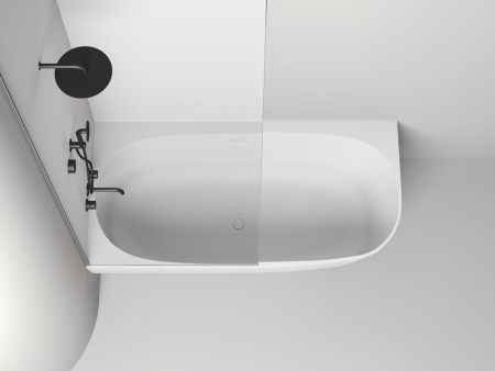 Ванна пристенная угловая Salini SOFIA CORNER L 170x85 покраска по RAL полностью, S-Stone, матовый 102525MF