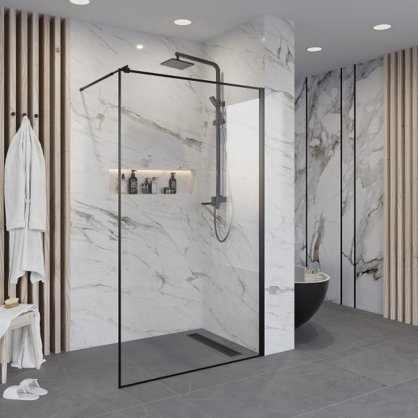 Душевая перегородка Niagara Nova NG-687-12 BLACK 120x195
