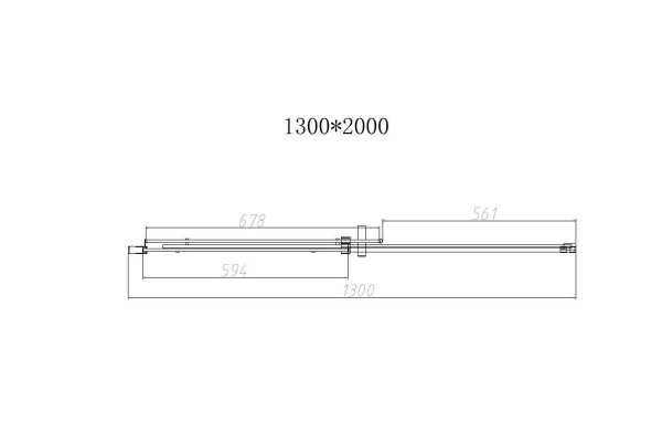 Душевая дверь Vincea Dice VDS-4D130CLB, 1300, черный, стекло прозрачное