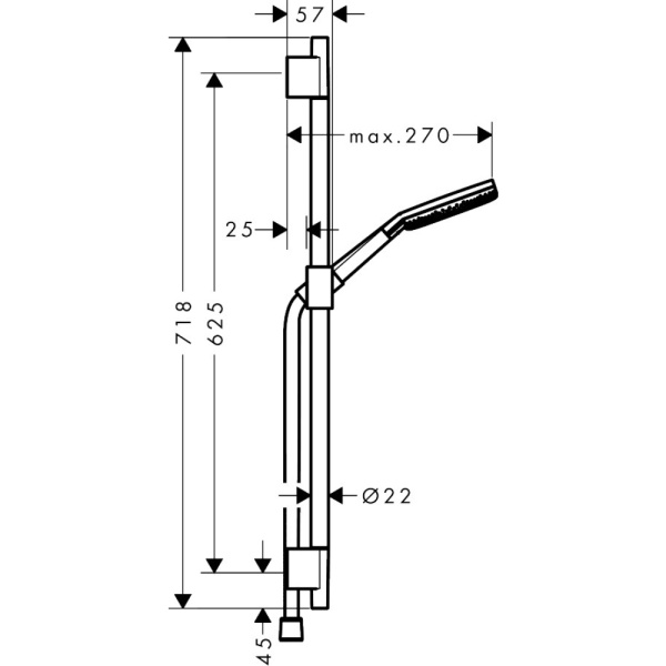 Душевой гарнитур Hansgrohe Raindance Alive Select S 24602700 белый матовый 24602700