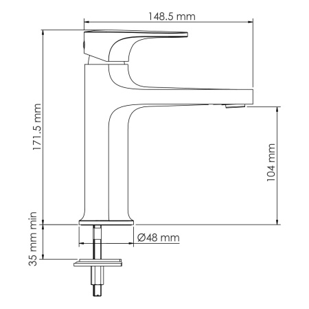 Смеситель для раковины Wasserkraft Asphe 7703