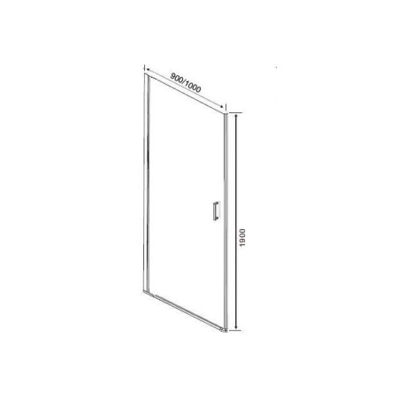 Orange DO04100tcr душевой уголок из распашных универсальных дверей, хром