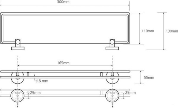 Полочка Bemeta Omega 104102202