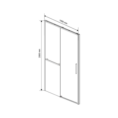 Душевая дверь Vincea Slim Soft VDS-1SS140CLGM, 1400, вороненая сталь, стекло прозрачное