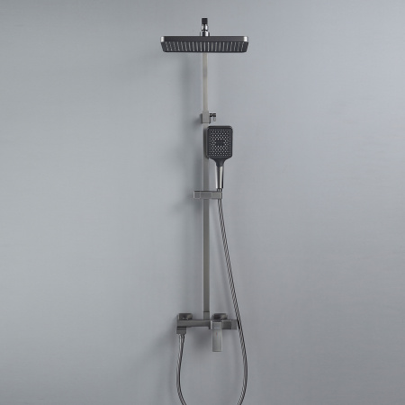 Душевая система Shevanik S4636T, оружейная сталь