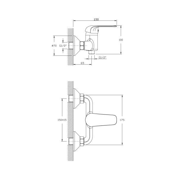 Смеситель для душа RUSH Fiji FI1835-63