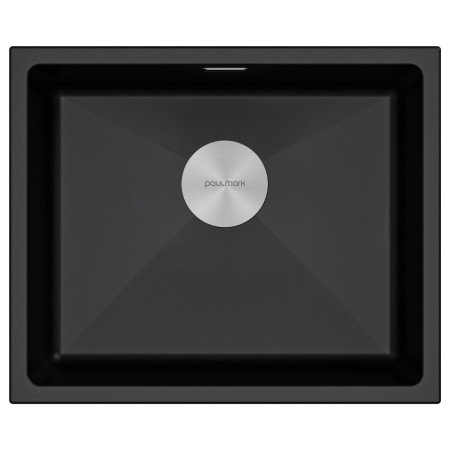 Мойка LUMI 55UNI, IT-GRANIT, LU55-BL, черный гранит, 555х460, Paulmark
