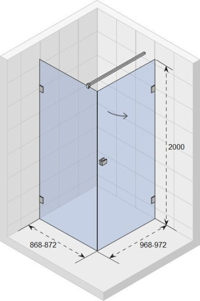 Душевой уголок Riho SZ Scandic NXT X201 100х90 R GX02062C2