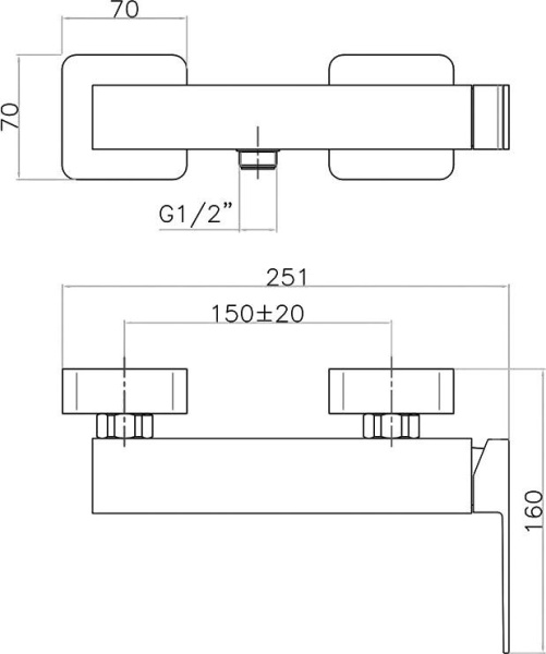Смеситель для душа Webert Armony PE870101740, белый