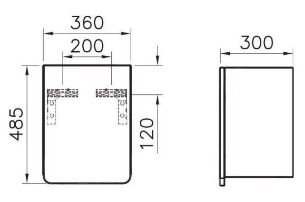Шкаф-пенал для ванной VitrA D-Light 36 58153 R белый матовый