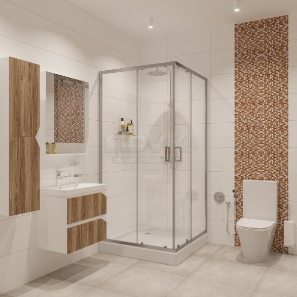 Душевое  ограждение Niagara Nova NG-6688-08 (80*80*195) квадрат, двери раздвижные