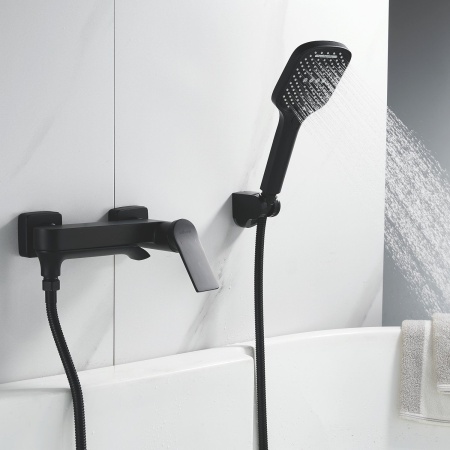 Смеситель для ванны Shevanik S4102H, черный