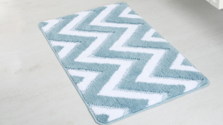 Коврик для ванной Fixsen River 1-ый, FX-5004С, голубой, 50х80 см