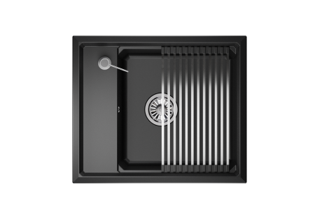 Мойка для кухни Granula Kitchen Space 6004 шварц, 60х51 см, прямоугольная