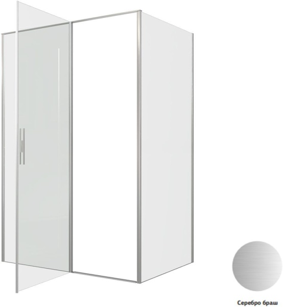 Душевой уголок Allen Brau Priority 140x100 3.31035.BA + 3.31047.BA серебро браш
