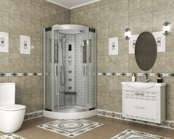 Душевая кабина Niagara Luxe NG-7715W 90x90x215, низкий поддон, стенки белые