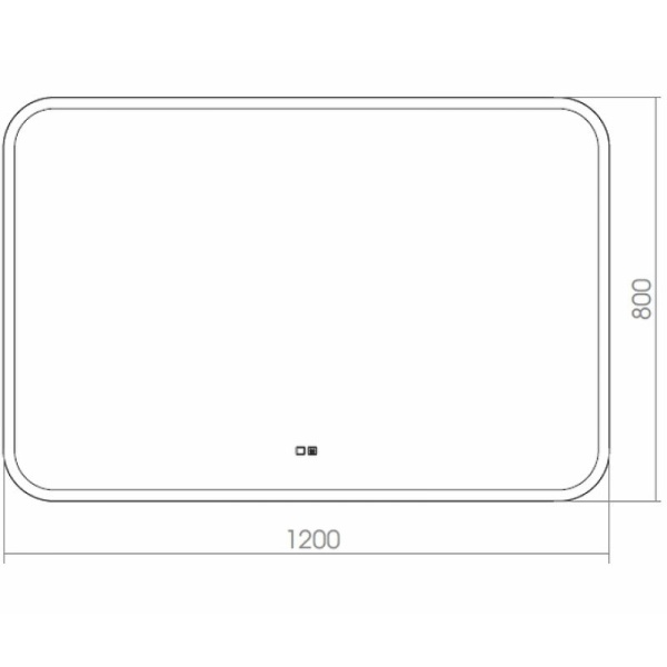 Зеркало Silver Mirrors Stiv 1200x800 ФР-00002225 со встроенным светильником, сенсорный выключатель, подогрев