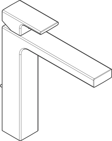 Hansgrohe Vernis Shape Смеситель для раковины однорычажный 190 со сливным гарнитуром хром 71562000