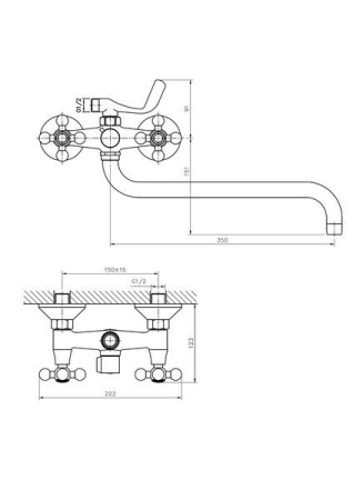 Смеситель для ванны Haiba HB2619-5