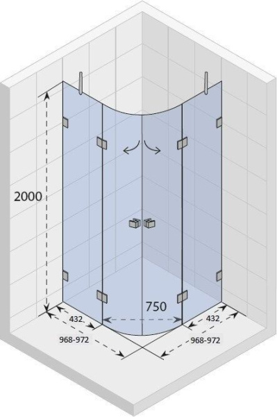 Душевой уголок Riho Scandic Mistral M309 100х100 GX0460300