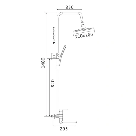 Душевая система Rose R2136F