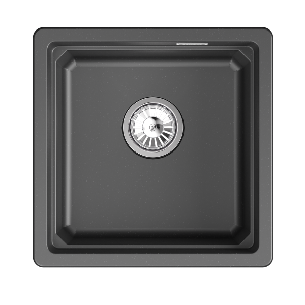 Мойка для кухни Granula Kitchen Space 4501iU шварц, 45х45 см, квадратная