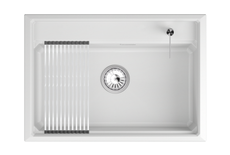 Мойка для кухни Granula Kitchen Space 7301i арктик, 73х51 см, прямоугольная