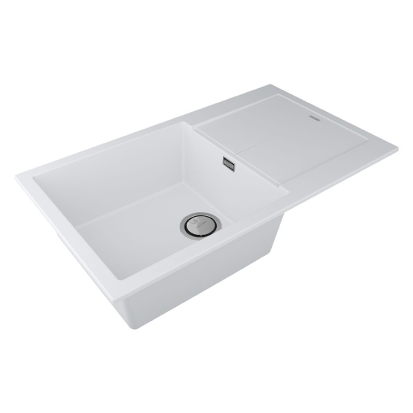 Мойка EXTENSIO 86, ACRYSTONE, PM988650-WH, WHITE, 860х500 мм, Paulmark