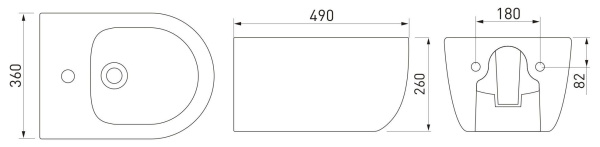 Биде BERGES подвесное EGO, керамика