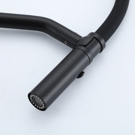 Смеситель для кухни с гибким изливом GAPPO G4098-16, черный
