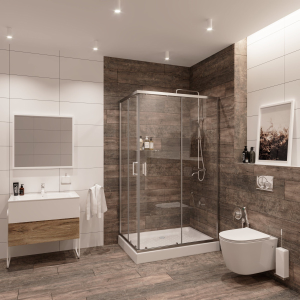 Душевое ограждение Niagara Nova NG-6611-08 120x90x190 прямоугольник, двери раздвижные