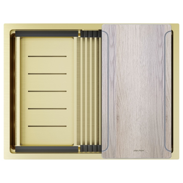 Мойка нерж. сталь NEXT-MULTI SINK 58 UNI, PM785845-LG, светлое золото, 580х450мм, Paulmark