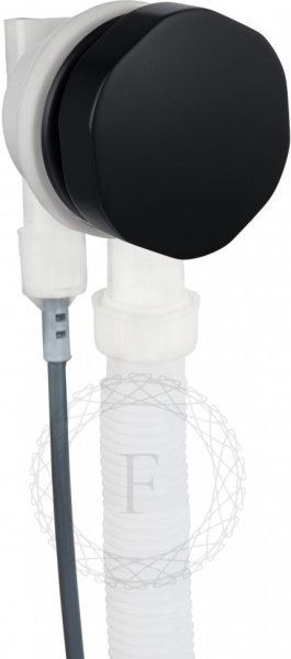 Сифон для ванны полуавтоматический FILARETE FL80 (Черный матовый)