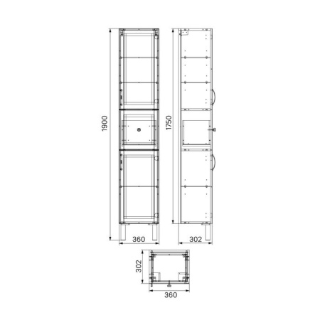 Пенал напольный IDDIS Oxford 36 см OXF36W0i97