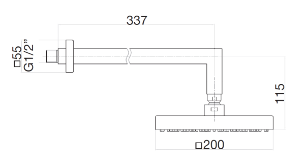 Верхний душ Webert AC0840794, матовое золото