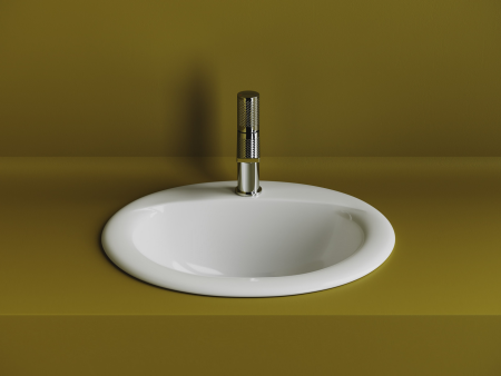 Раковина встраиваемая сверху Ceramicanova Звезда (Sun) овальная с переливом 515x455x200 мм цвет белый арт. CN6080