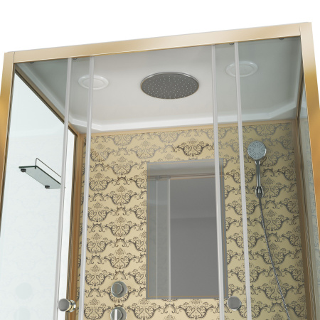 Душевая кабина Niagara Luxe NG-7772QG 120x90х210, низкий поддон, стенки золото