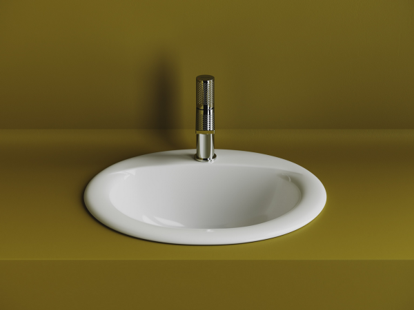 Раковина встраиваемая сверху Ceramicanova Звезда (Sun) овальная с переливом 515x455x200 мм цвет белый арт. CN6080