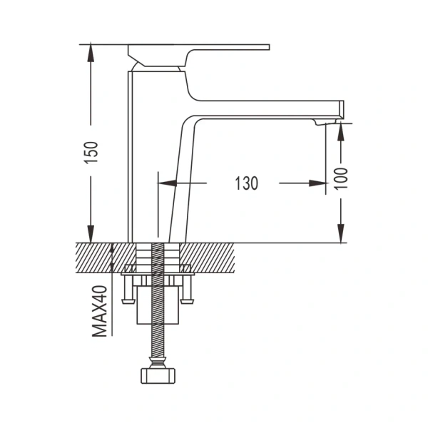 Смеситель для раковины Shevanik S8901, хром
