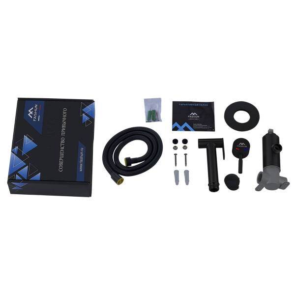 Гигиенический душ со смесителем FASHUN A57803-7, чёрный