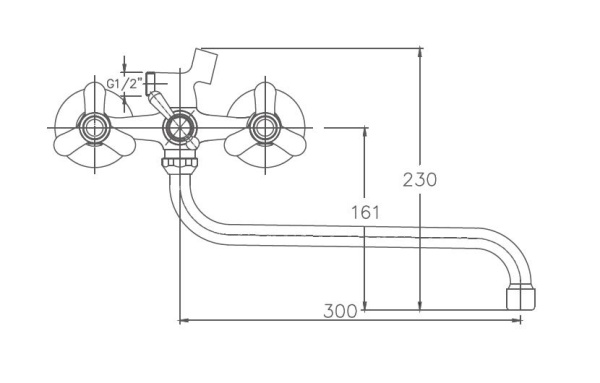 Смеситель для ванны Haiba HB2212
