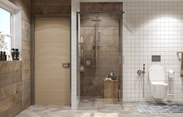 Душевой уголок Ambassador Queen 11011105-ST7, квадратный, линейный трап, 100х100